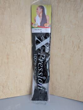 X-Pression Ultra Braid schwarz 1, 100% Kanekalon Kunsthaar 165g
